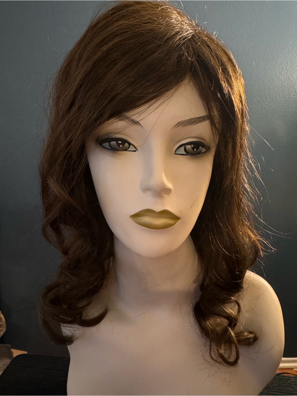 Brown Wavy Women's Wig - Natural Chestnut Shine